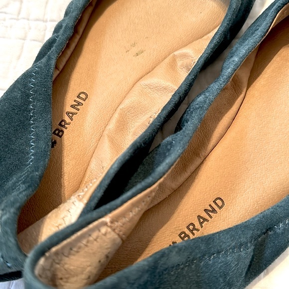 Lucky Brand slip on flats, size 7 - suede dark teal color - Picture 3 of 7